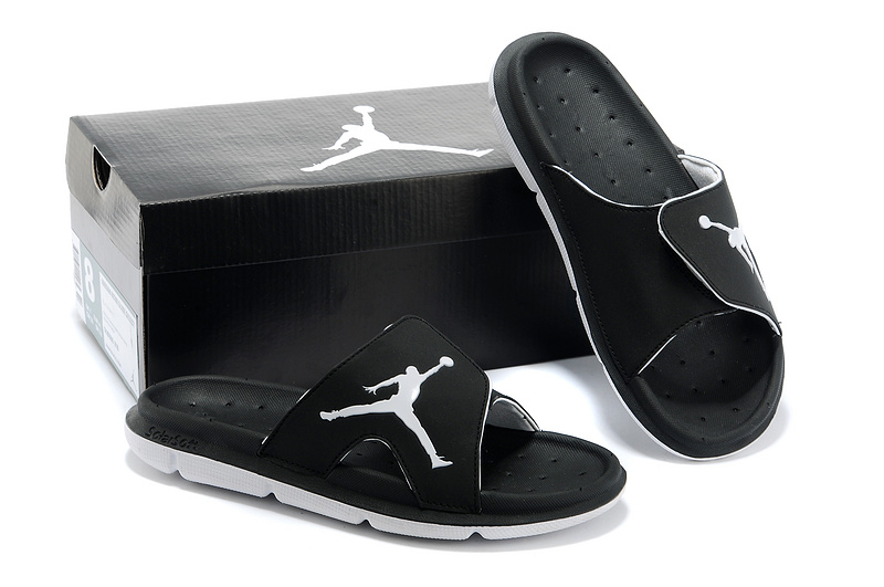 Nike Jordan Massage Hydro Black White Sandal - Click Image to Close