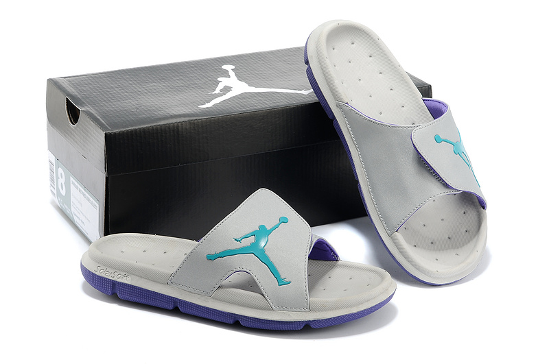 Nike Jordan Massage Hydro Grey Green Sandal - Click Image to Close