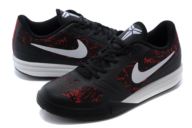 Nike KB Mentality Black Red White Shoes - Click Image to Close