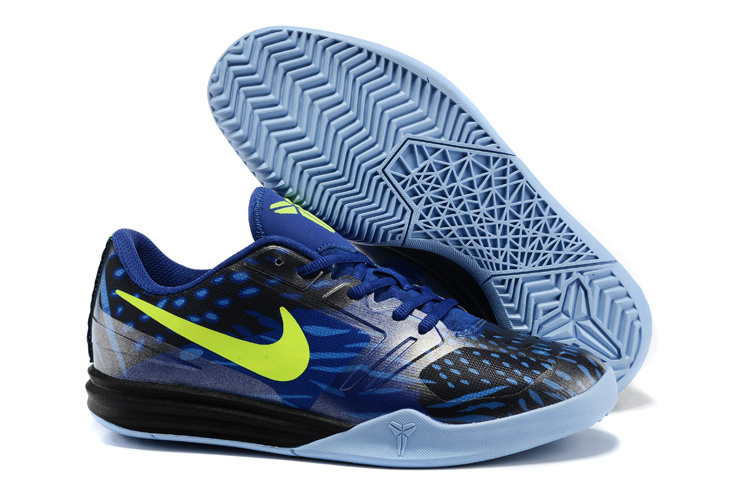 Nike KB Mentality Blue Black Fluorscent Basketball Shoes - Click Image to Close