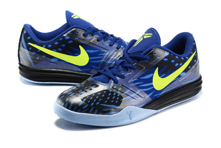 Nike KB Mentality Blue Black Fluorscent Basketball Shoes - Click Image to Close