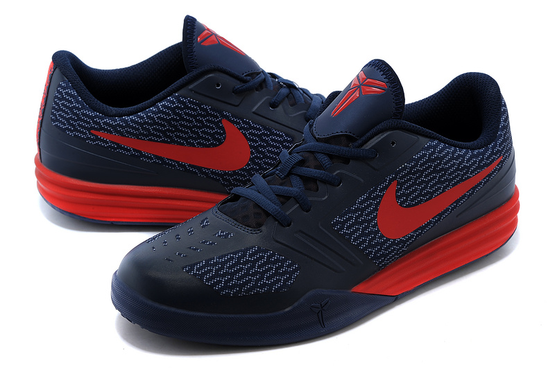 Nike KB Mentality Dark Blue Red Shoes - Click Image to Close