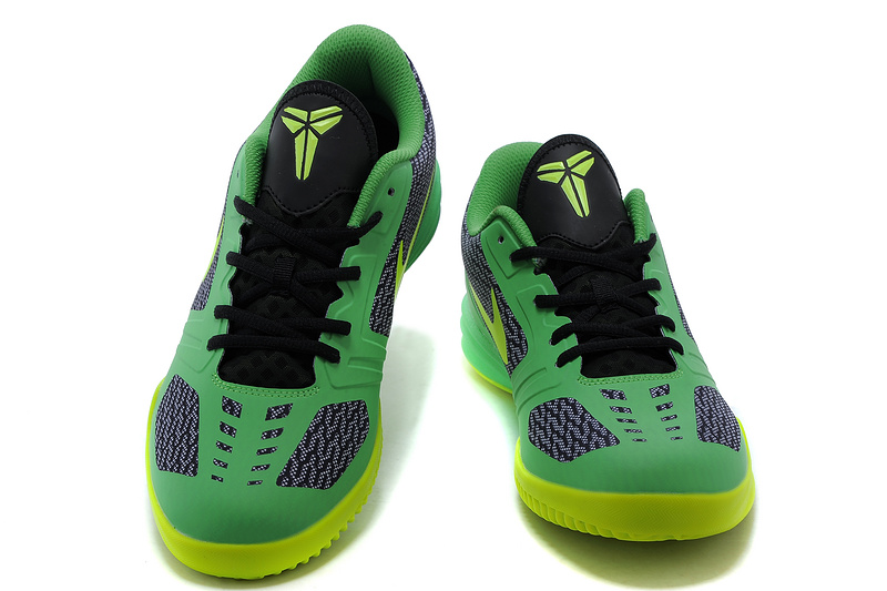 Nike KB Mentality Green Black Fluorscent Shoes - Click Image to Close