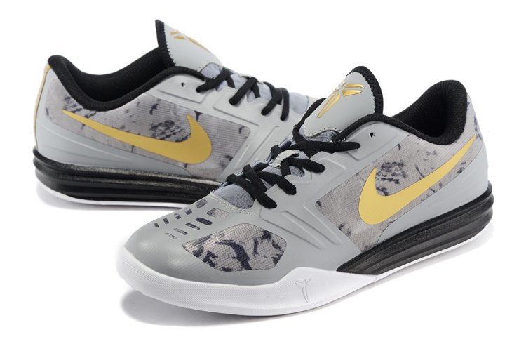 Nike KB Mentality Grey Black Gold Basketball Shoes