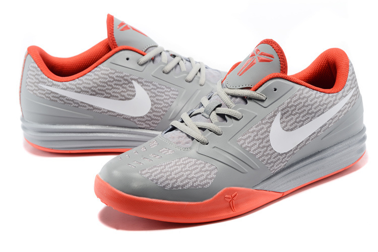 Nike KB Mentality Grey Orange Basketball Shoes