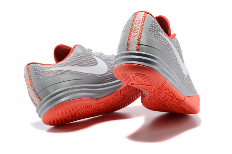 Nike KB Mentality Grey Orange Basketball Shoes - Click Image to Close