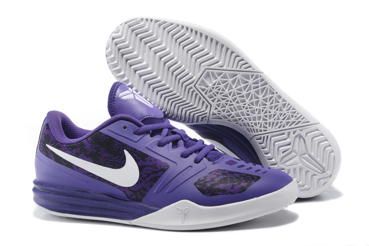 Nike KB Mentality Purple Black White Basketball Shoes - Click Image to Close