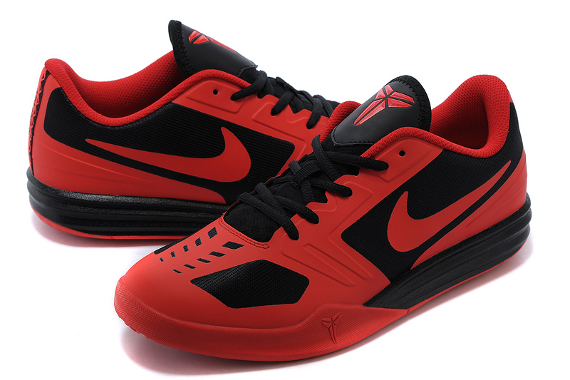 Nike KB Mentality Red Black Shoes - Click Image to Close