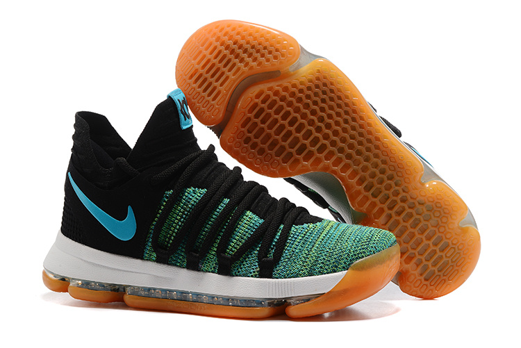 Nike KD 10 Green Black Yellow Shoes