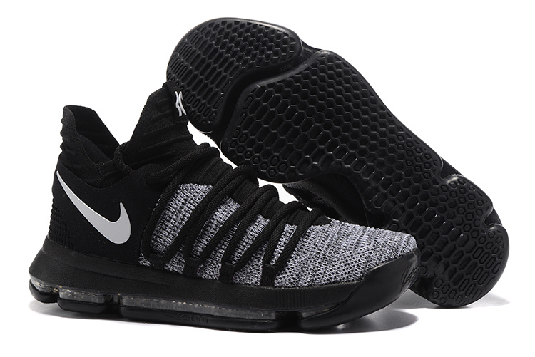 Nike KD 10 Oreo Black Grey Shoes - Click Image to Close