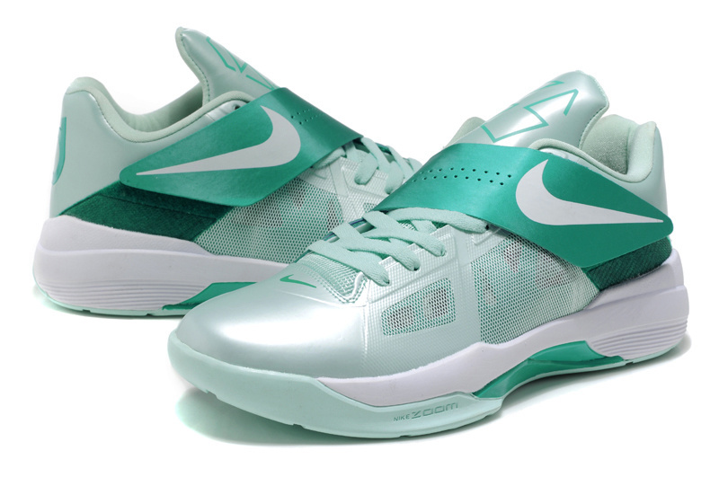 Nike Kevin Durant 4 Light Green White Shoes - Click Image to Close