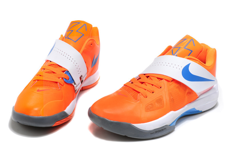 Nike Kevin Durant 4 Orange White Blue Shoes