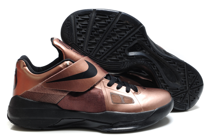 Nike Kevin Durant 4 Shine Coffe Black Logo Shoes - Click Image to Close