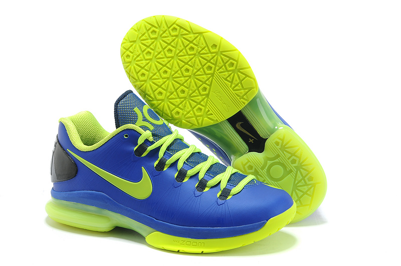 Nike Kevin Durant 5 Blue Green Basketball Shoes - Click Image to Close