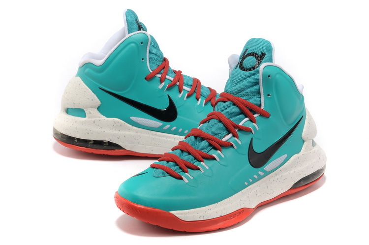 Nike KD 5 High Blue Red White Basketball Shoes - Click Image to Close
