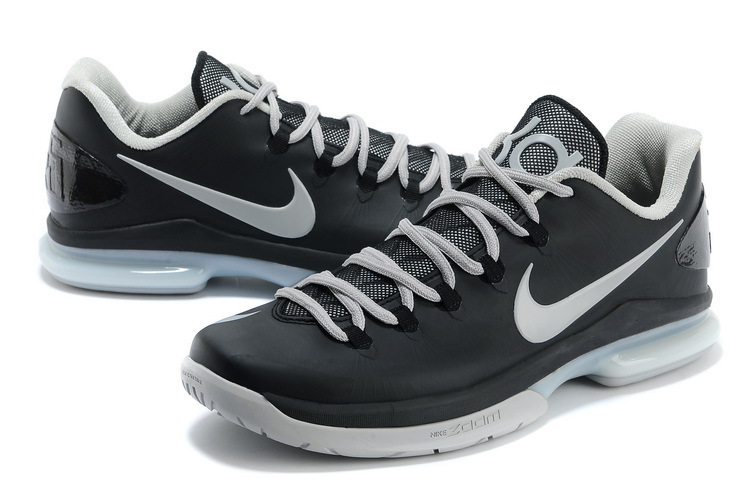 Nike Kevin Durant 5 Low Black Grey Basketball Shoes - Click Image to Close