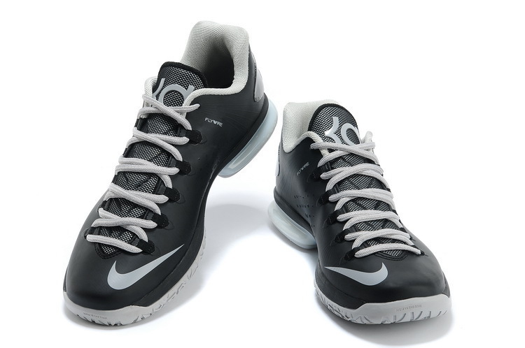 Nike Kevin Durant 5 Low Black Grey Basketball Shoes - Click Image to Close