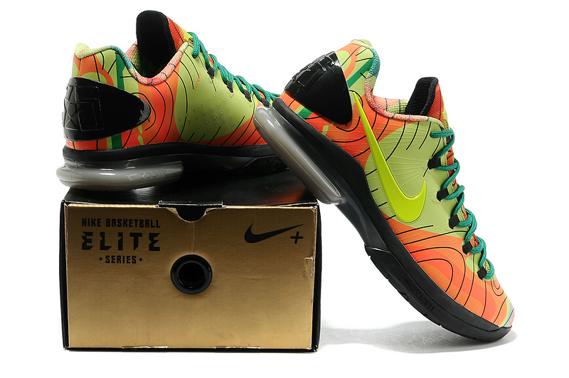 Nike Kevin Durant 5 Orange Green Black Shoes - Click Image to Close