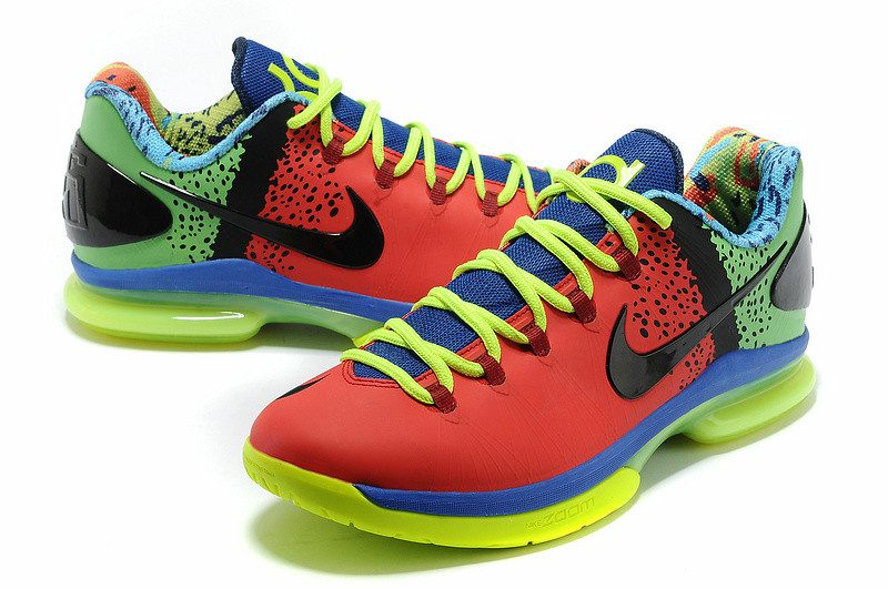 Nike Kevin Durant 5 Red Green Blue Black Shoes