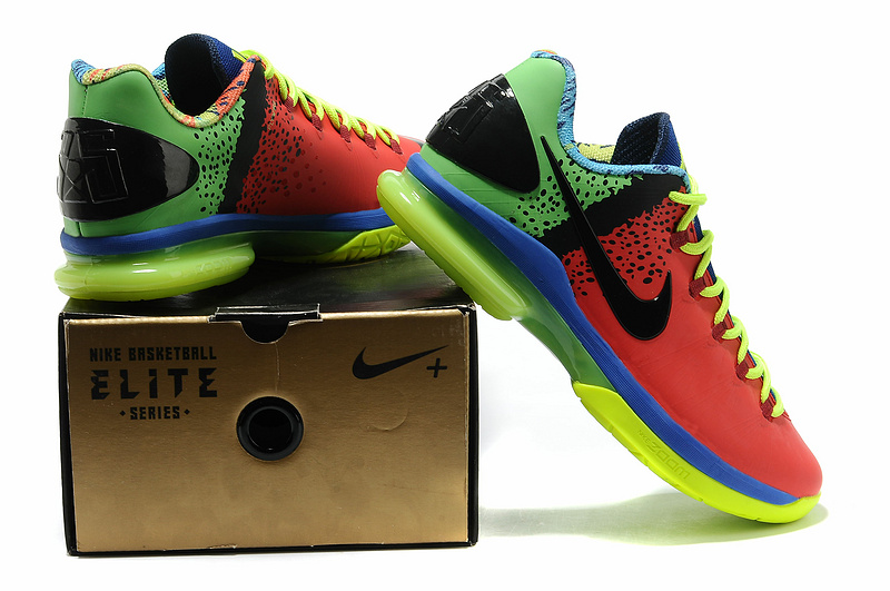 Nike Kevin Durant 5 Red Green Blue Black Shoes