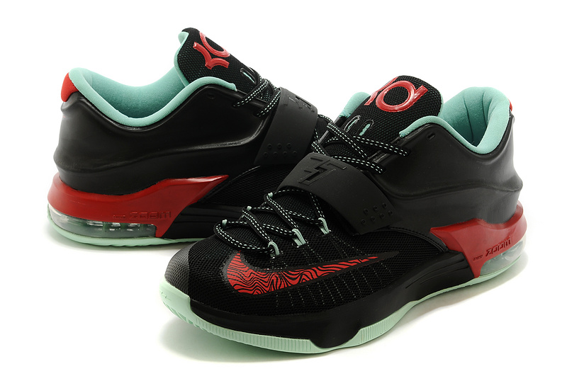 Nike Kevin Durant 7 Black Red Basketball Shoes - Click Image to Close