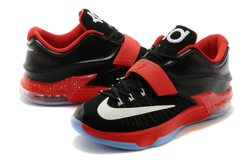 Buy Real Nike Kevin Durant 7 Black Red White Basketball Shoes