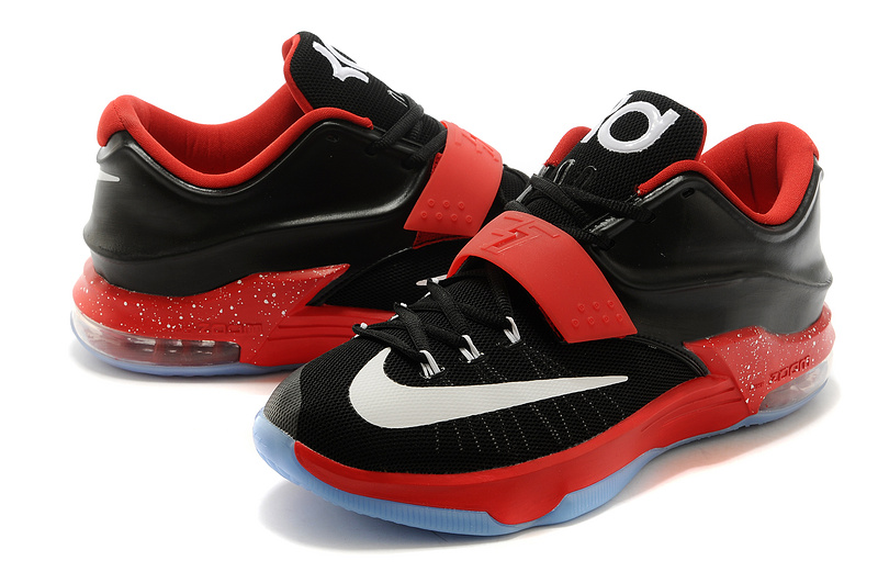 Nike Kevin Durant 7 Black Red White Basketball Shoes - Click Image to Close