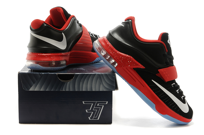 Nike Kevin Durant 7 Black Red White Basketball Shoes