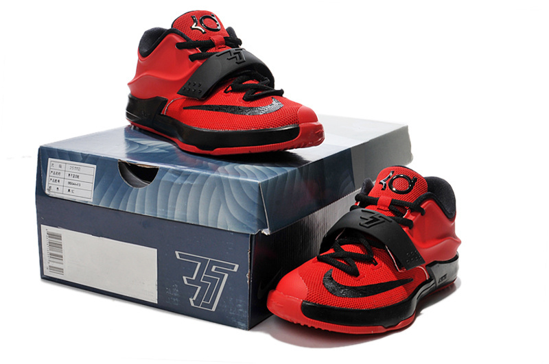 Kid's Kevin Durant 7 Red Black