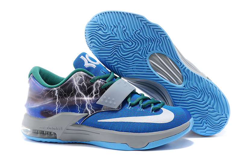 Nike KD 7 Thunder Blue Grey White Shoes