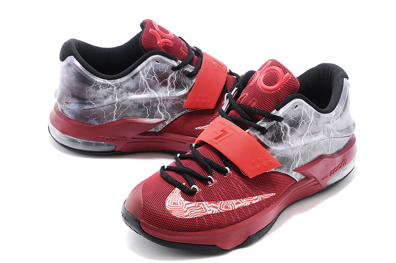 Nike KD 7 Thunder Wine Red Black Shoes