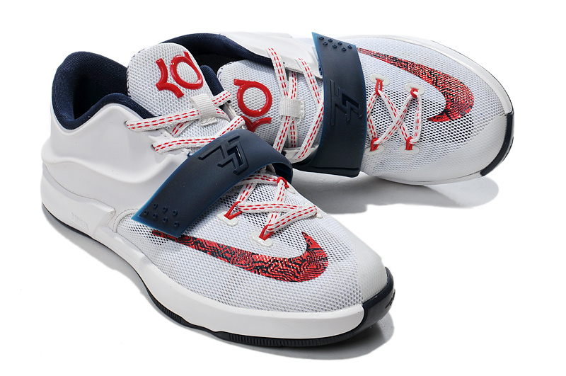 Kid's Kevin Durant 7 White Red Blue - Click Image to Close