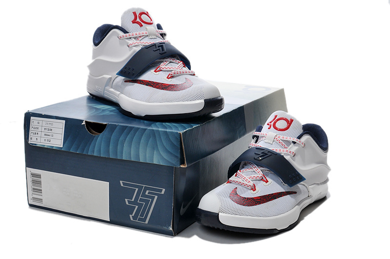 Kid's Kevin Durant 7 White Red Blue - Click Image to Close