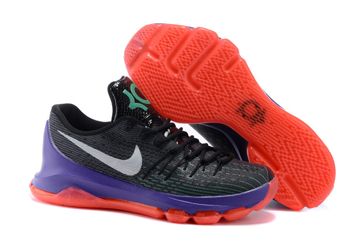 Nike KD 8 Dual Black Purple Orange Basketball Shoes