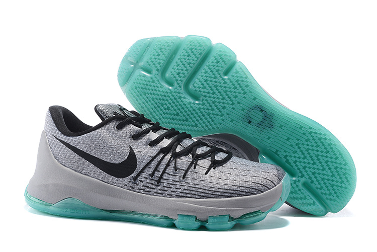 Nike KD 8 Fluorscent Grey Green Basketball Shoes - Click Image to Close