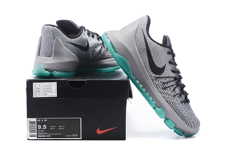 Nike KD 8 Fluorscent Grey Green Basketball Shoes - Click Image to Close
