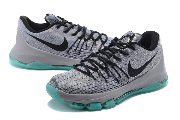 Nike KD 8 Fluorscent Grey Green Basketball Shoes - Click Image to Close