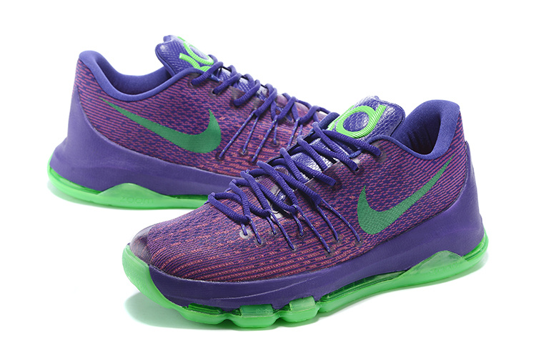 Nike KD 8 Fluorscent Purple Green Basketball Shoes