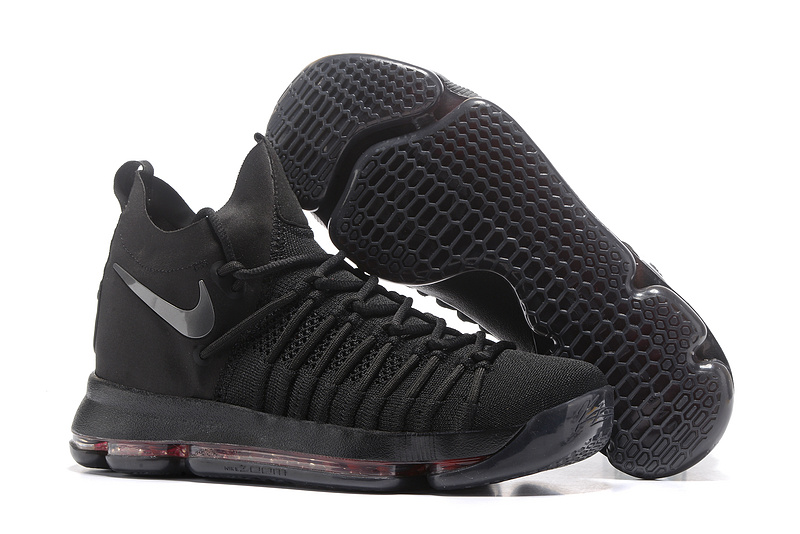 Nike KD 9 Elite All Black Pink Shoes - Click Image to Close