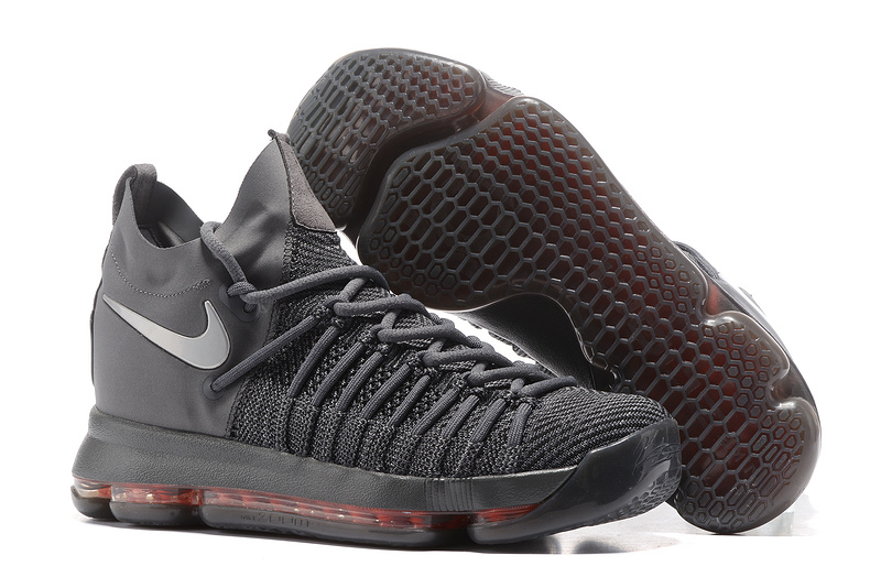 Nike KD 9 Elite All Grey Pink Shoes - Click Image to Close