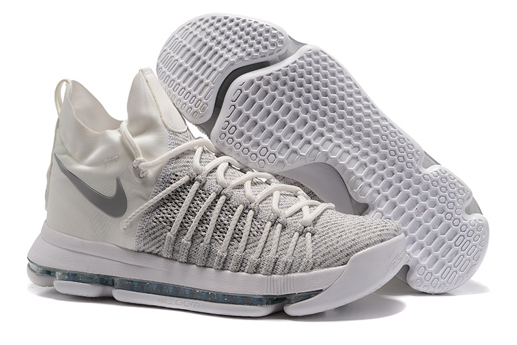 Nike KD 9 Elite Playoff Grey White Shoes