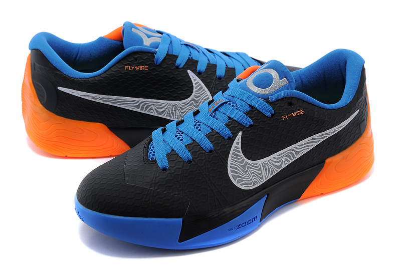 Nike KD Trey 5 II Flywire Black Blue Orange Shoes - Click Image to Close