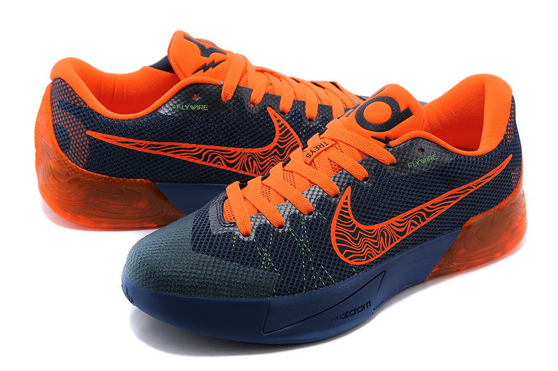 Nike KD Trey 5 II Flywire Dark Blue Orange Shoes - Click Image to Close