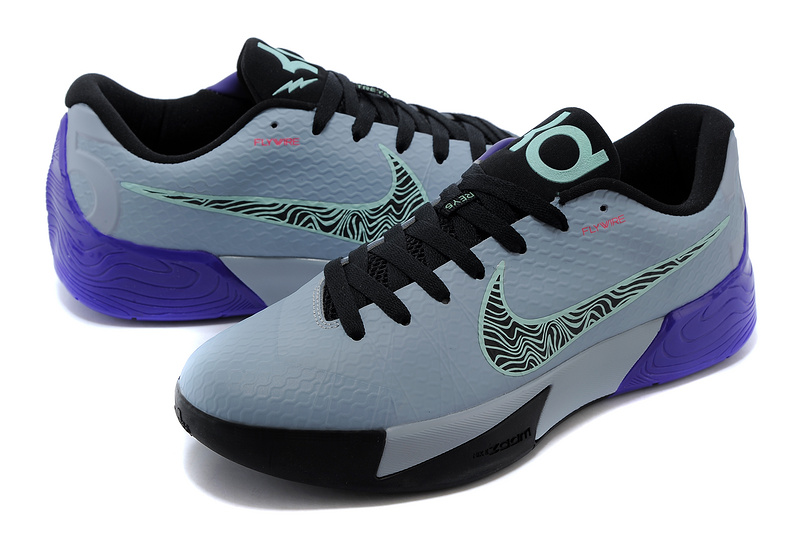 Nike KD Trey 5 II Flywire Grey Black Purple Shoes - Click Image to Close