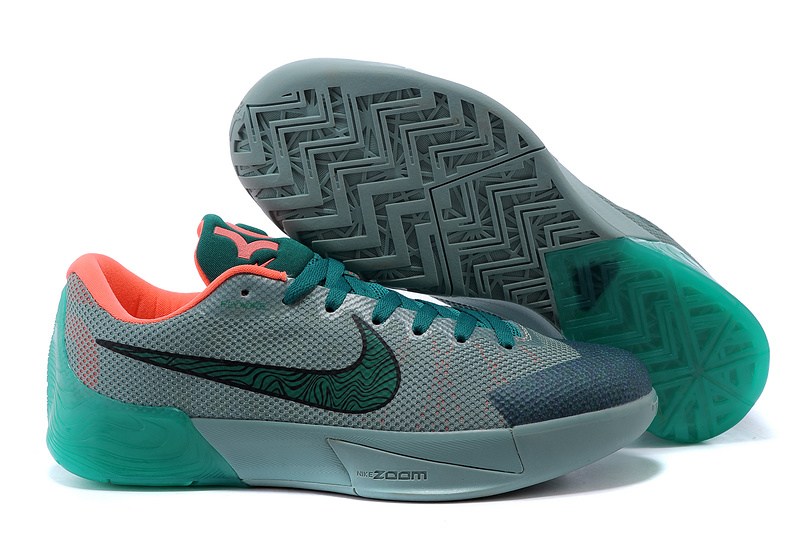 Nike KD Trey 5 II Flywire Grey Green Orange Shoes