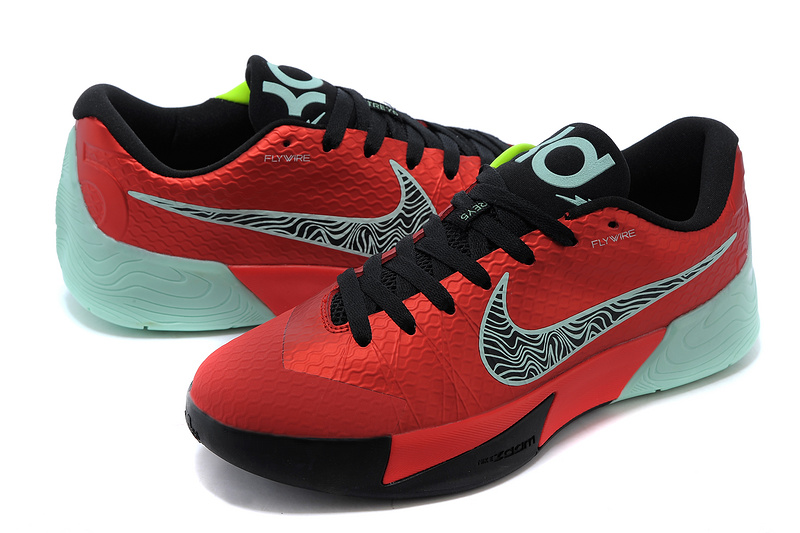 Nike KD Trey 5 II Flywire Red Black Green Shoes - Click Image to Close