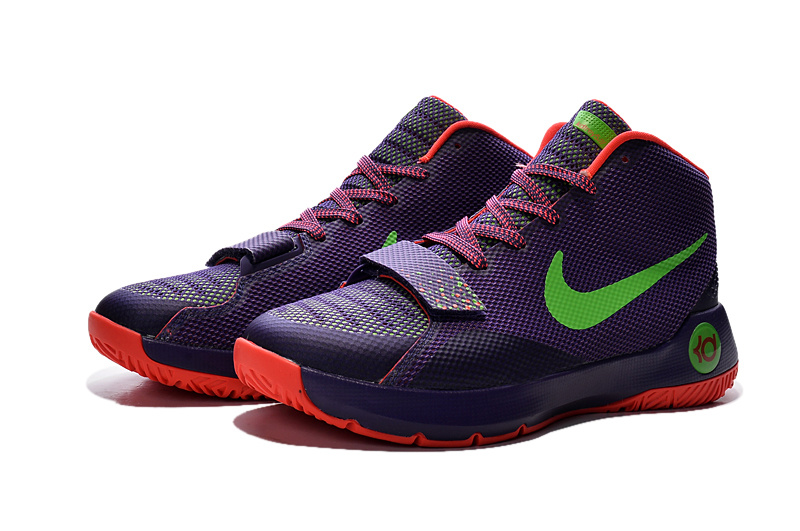 Nike KD Trey 5 III Purple Orange Green Shoes - Click Image to Close