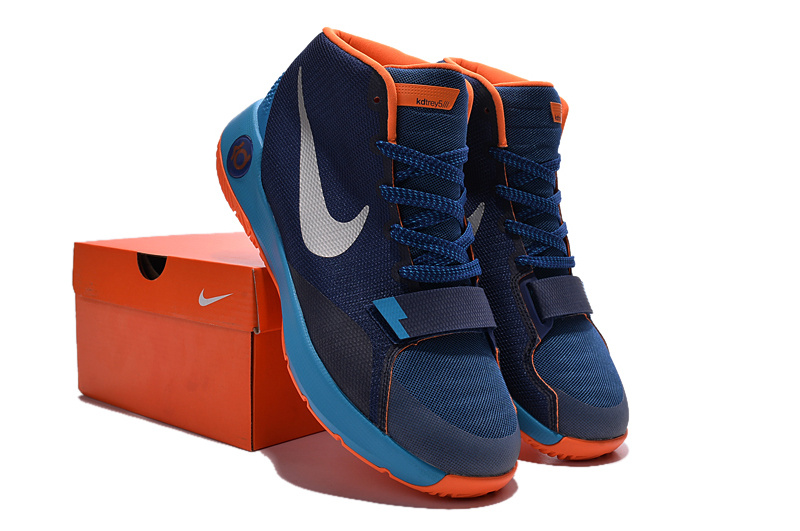 Nike KD Trey 5 III Blue Orange Shoes - Click Image to Close