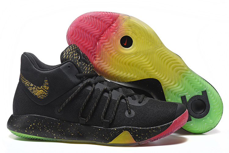 Nike KD Trey VI Black Gold Rainbow Shoes - Click Image to Close