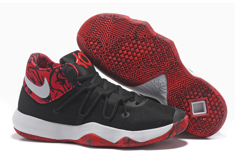 Nike KD Trey VI Black Red White Shoes - Click Image to Close